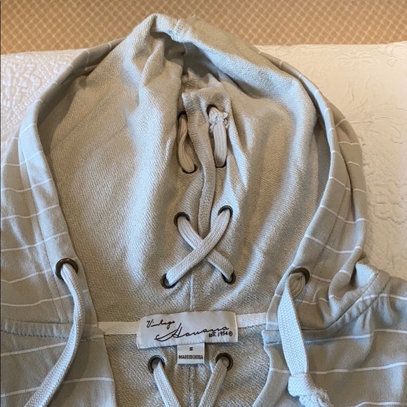 Vintage Havana Cropped Striped Hoodie - Picture 4 of 6